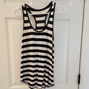 Express Black and White Striped Women's Tank Top